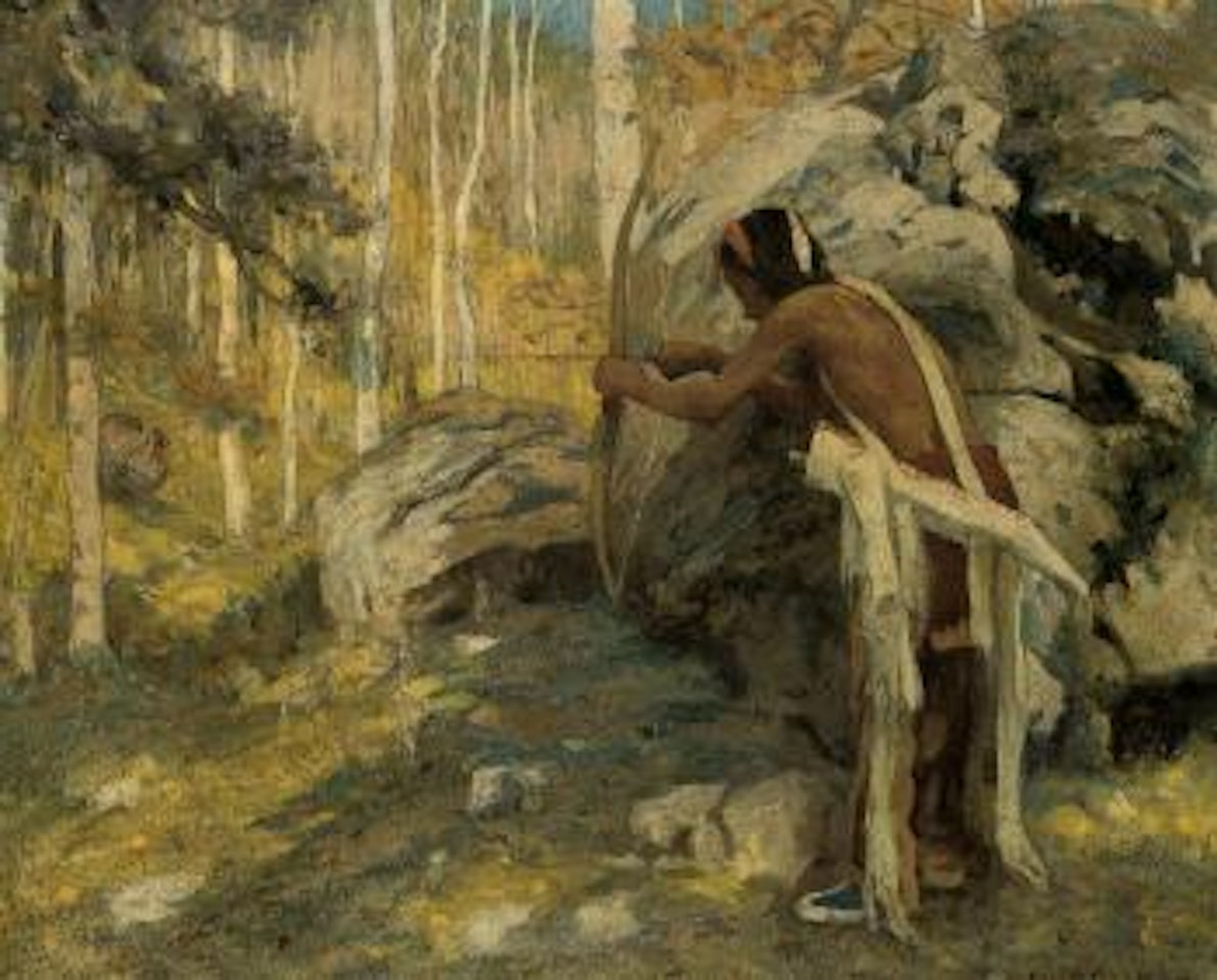 Hunting the turkey in the Aspens by E. Irving Couse