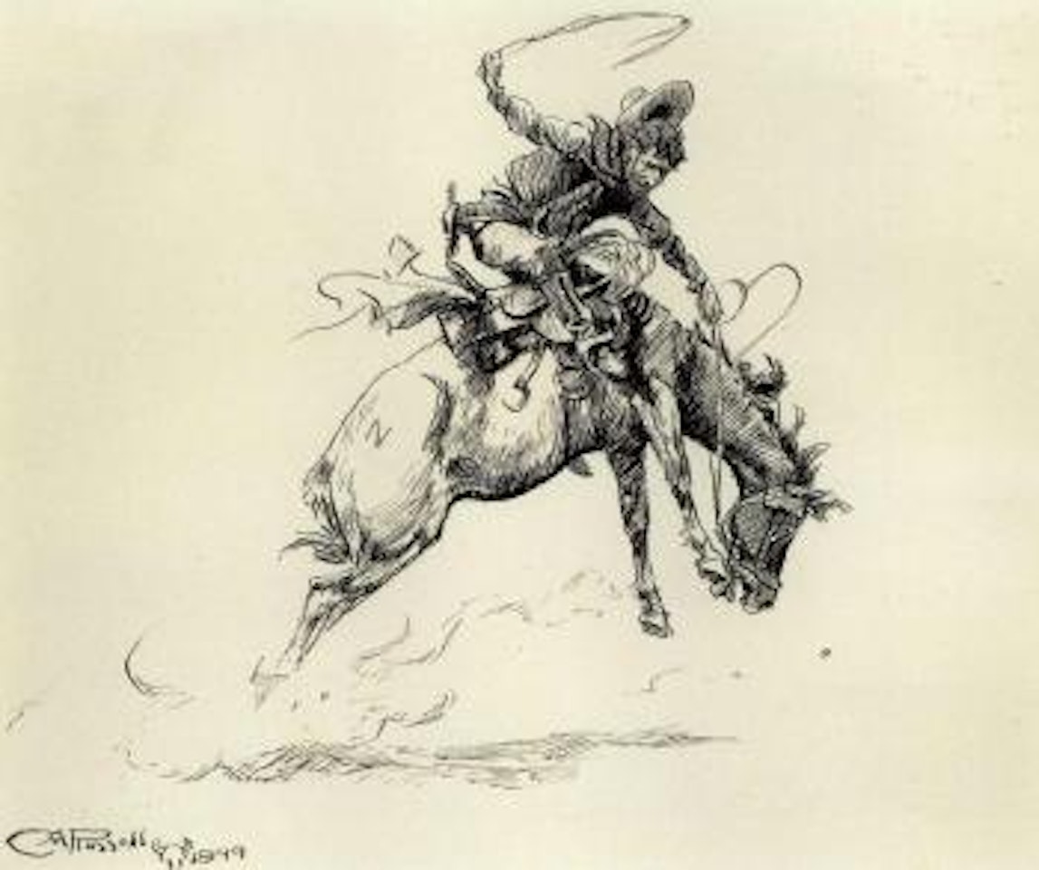 Judith Basin bronc twister by Charles M Russell