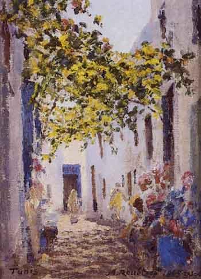 In the shade in Tunis by Alexandre Roubtzoff