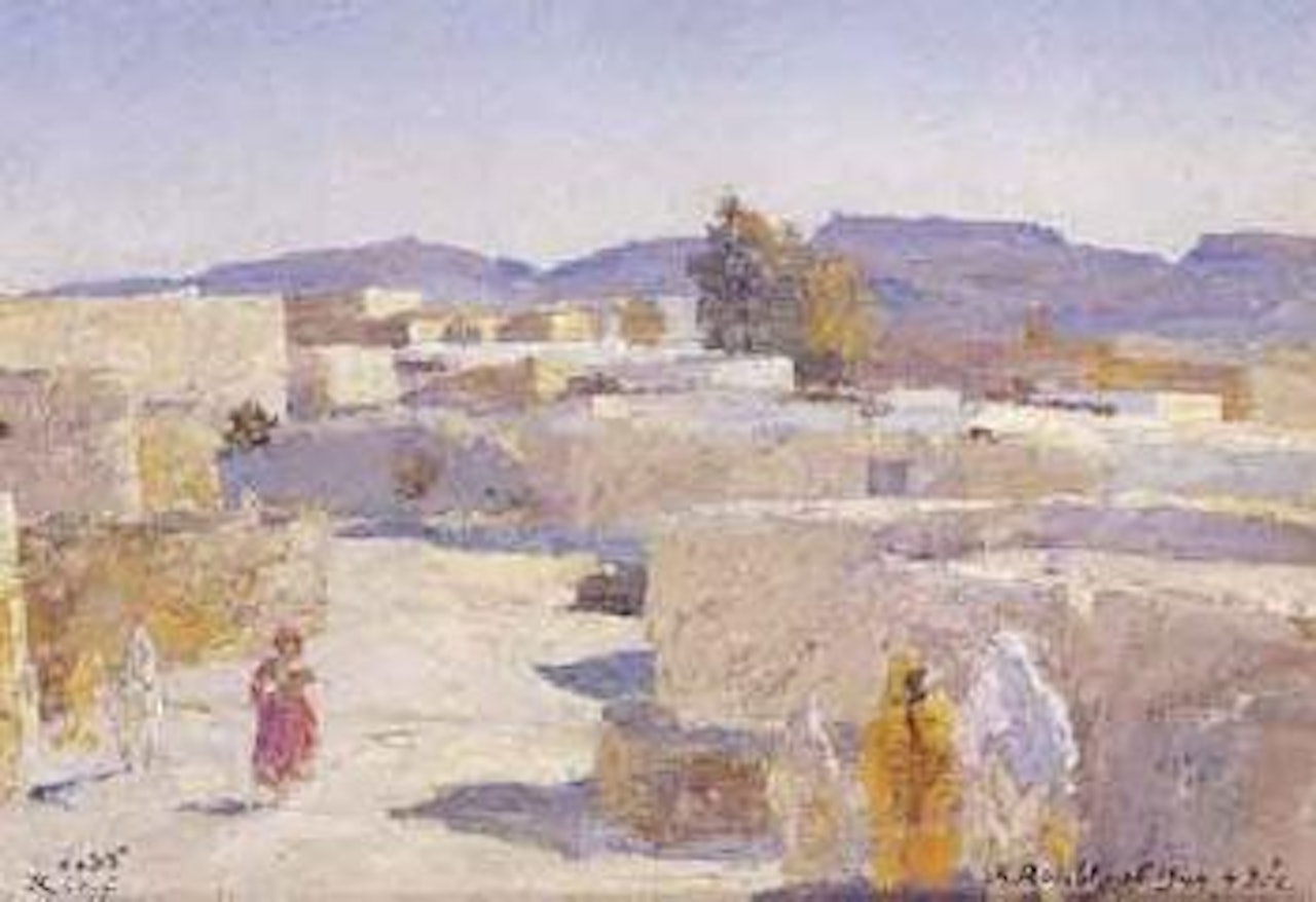 Village of R'deyf by Alexandre Roubtzoff