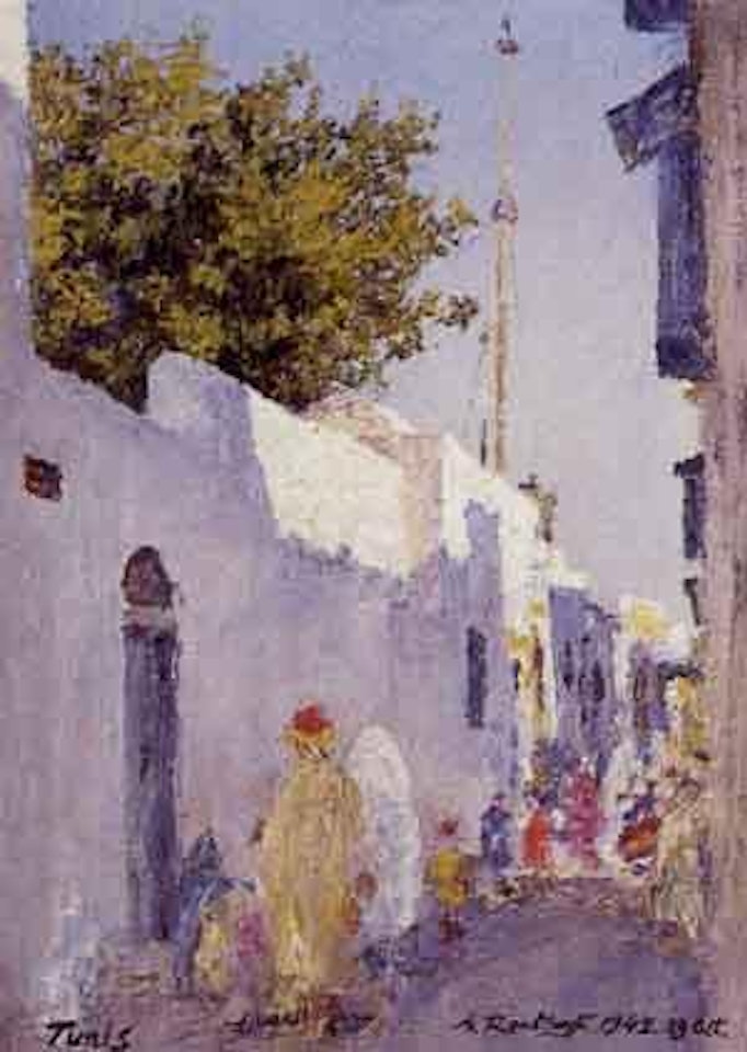 Rue Sidi in Tunis by Alexandre Roubtzoff