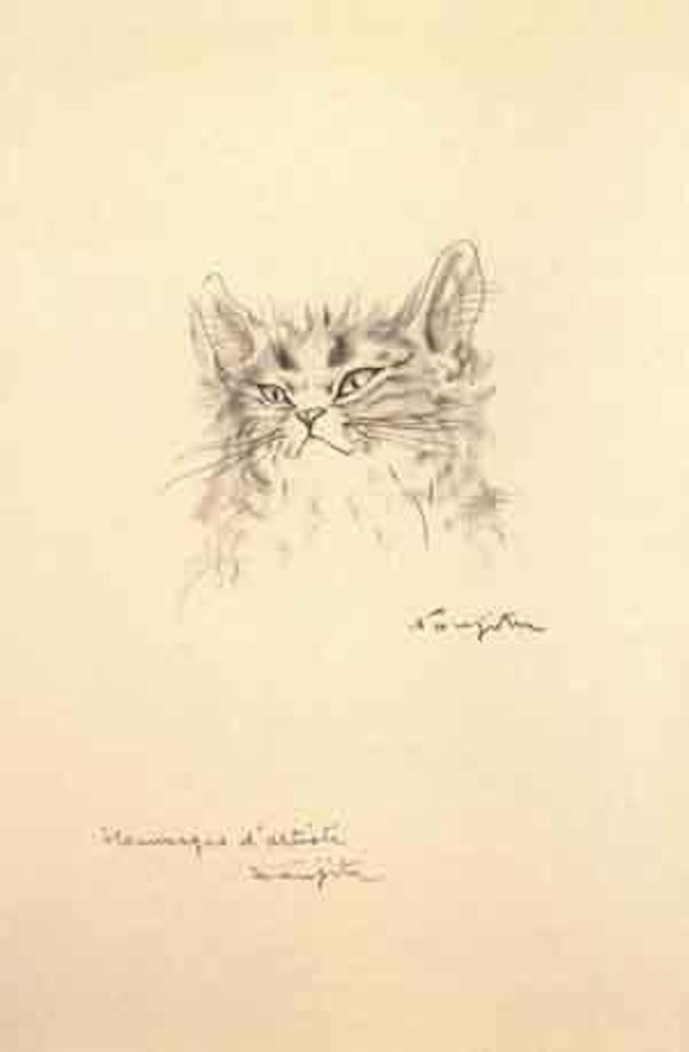 Tete de chat by Leonard Tsuguharu Foujita