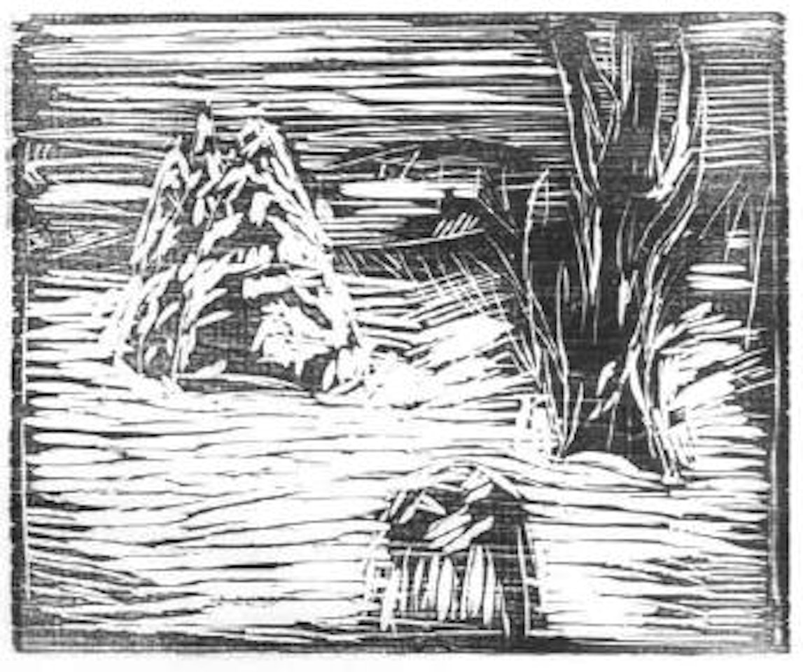 Garden in snow by Edvard Munch