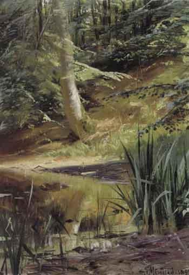 Spring day by Lellinge river by Peder Mork Monsted