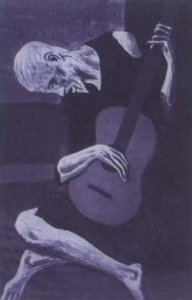 Blue guitar by David Hockney