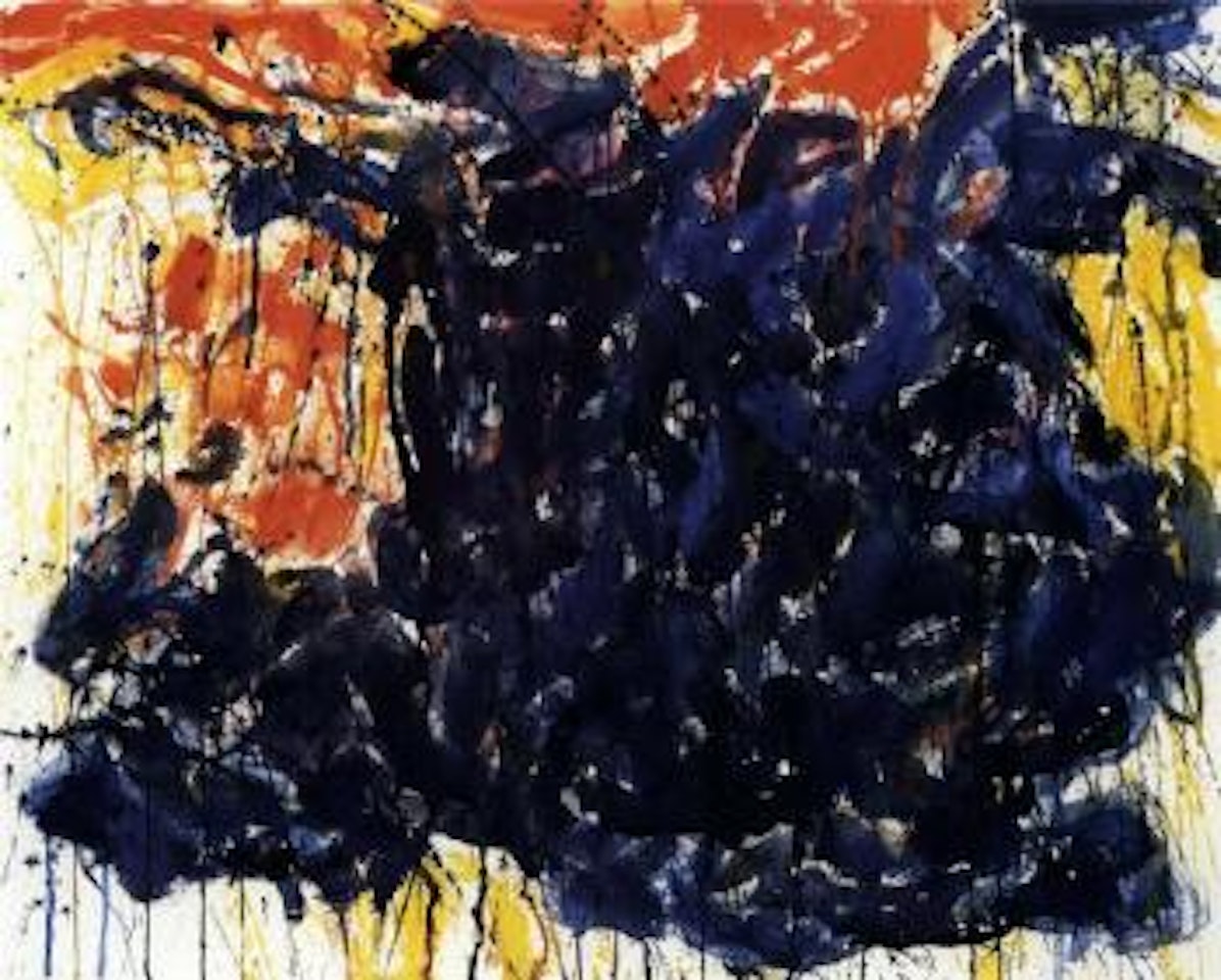 Red, blue and yellow by Sam Francis
