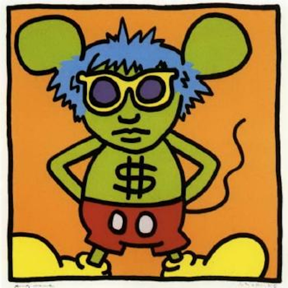 Andy Mouse series by Keith Haring by Andy Warhol