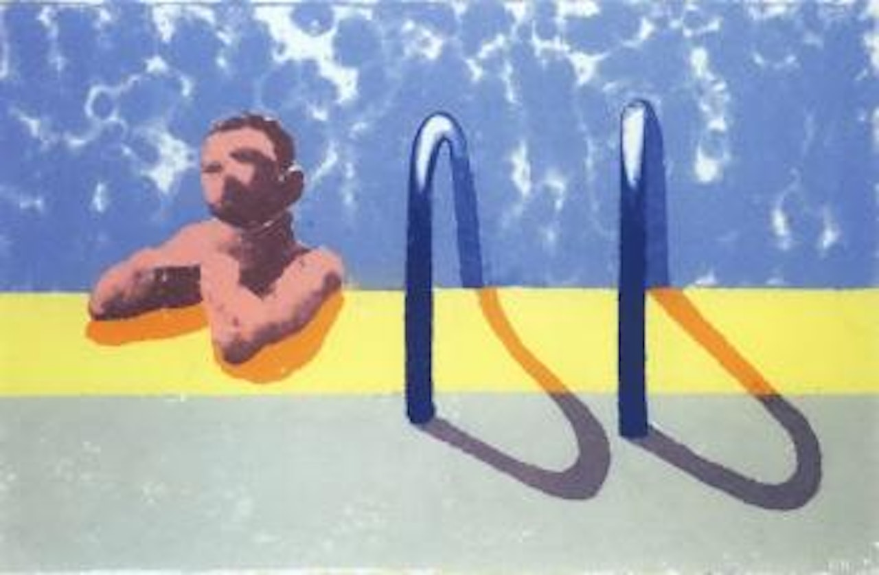 Gregory in the pool by David Hockney