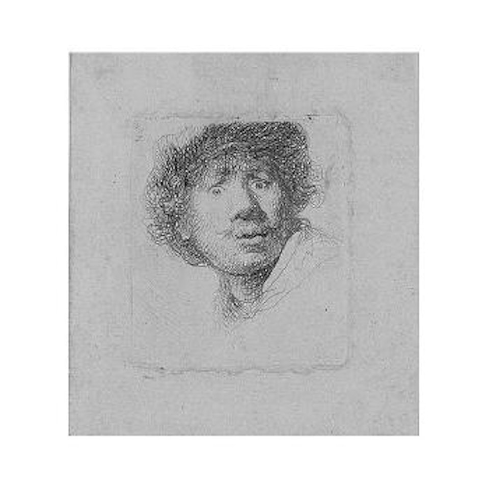 Self portrait in a cap by Attributed to Rembrandt Harmensz van Rijn