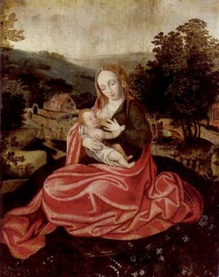 Virgin and Child in a landscape by Netherlandish School