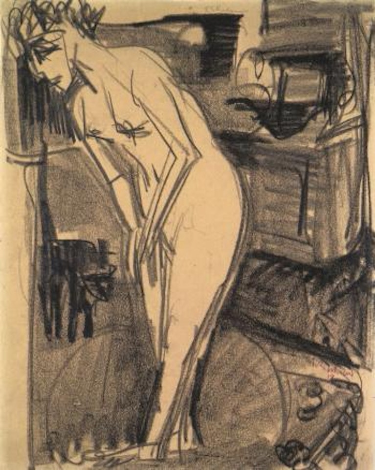 Nude in tub by Ernst Ludwig Kirchner