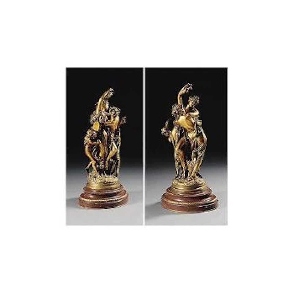 Les Bacchantes - Three revellers by Albert-Ernest Carrier-Belleuse