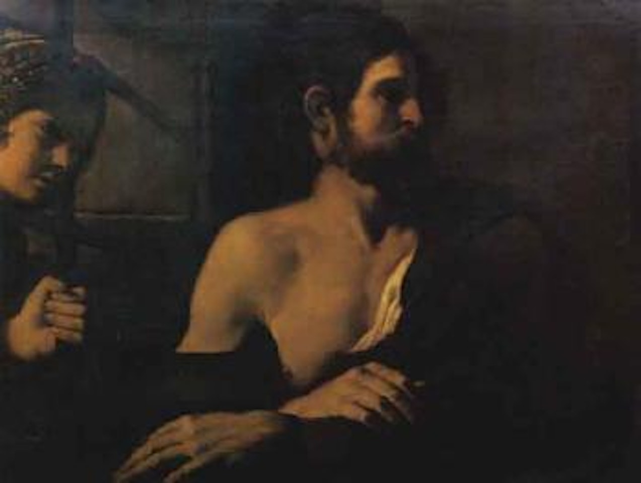 Salome visiting Saint John the Baptist in prison by Guercino