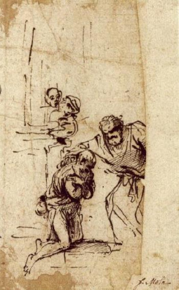 Study for the return of the Prodigal Son by Pier Francesco Mola