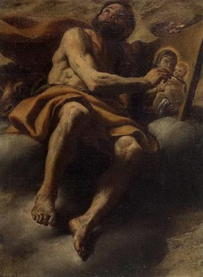 Evangelist Luke painting Madonna by Mattia Preti