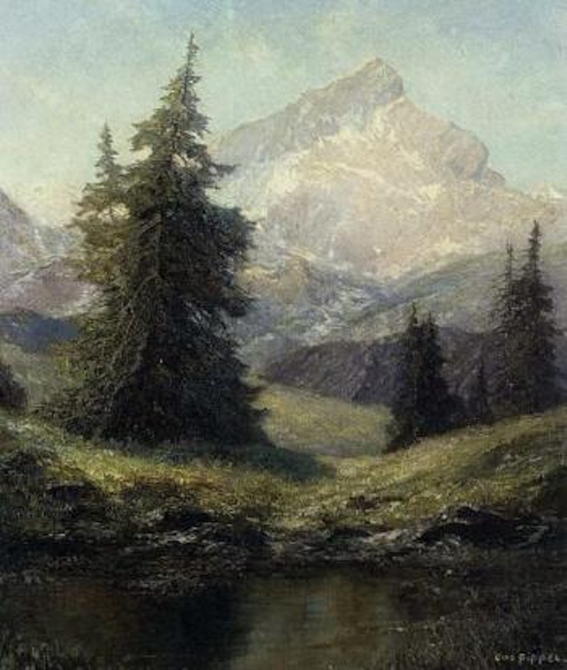 Mountain near Kreuzeck near Garmisch by Otto Pippel