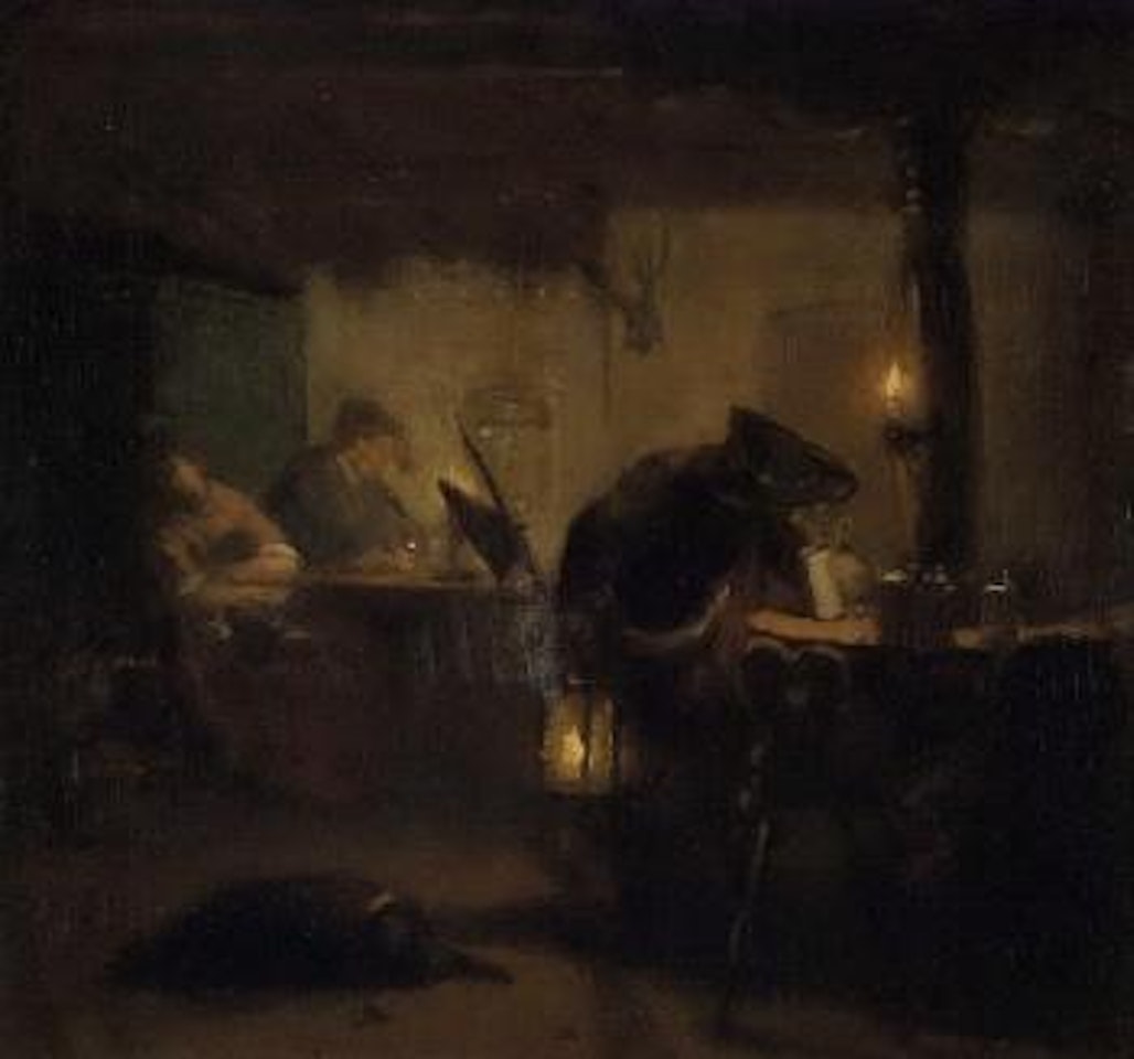 Night watchman in tavern by Carl Spitzweg