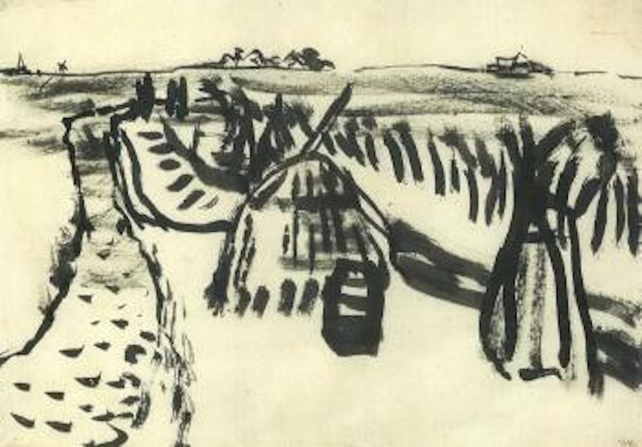 Marsh landscape near Ruttebull-Tondern by Emil Nolde