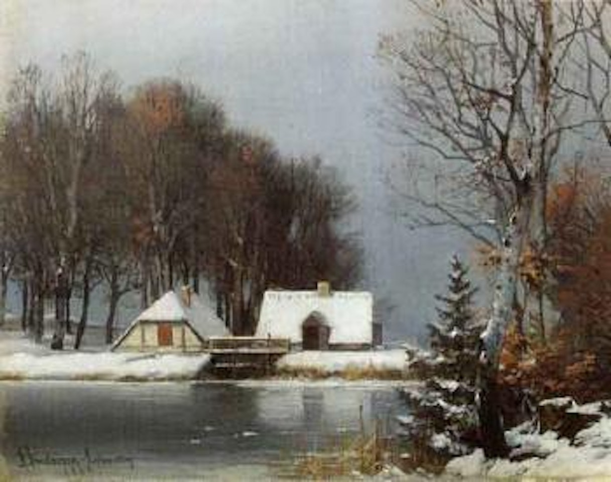 Winter landscape by Anders Andersen-Lundby