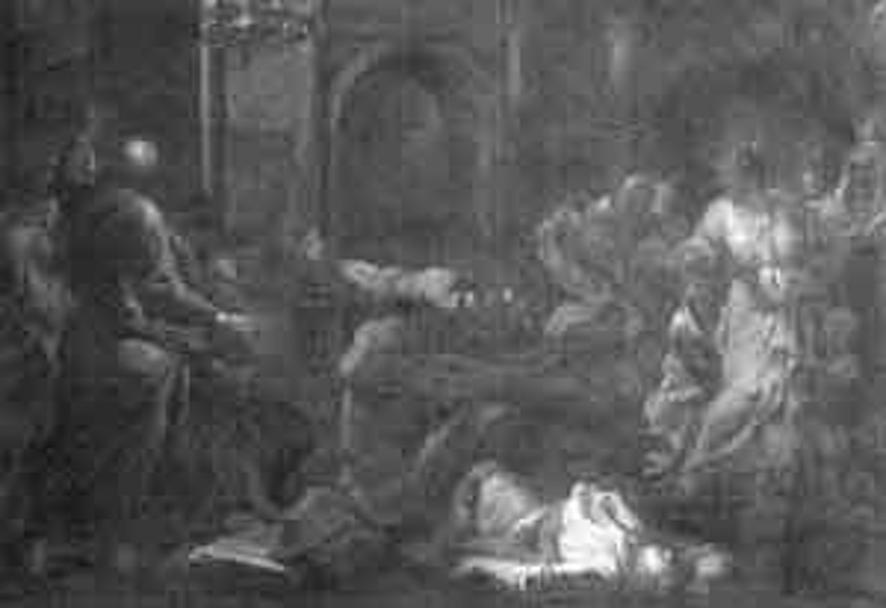 Healing of sleep walking boy by Circle of Luca Giordano
