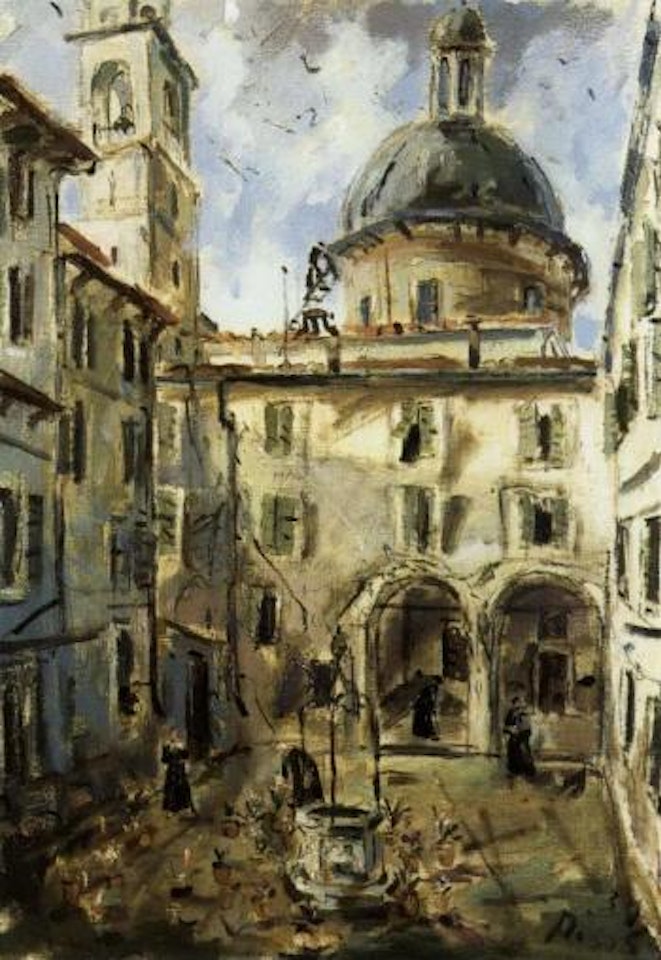 Courtyard in Vicenza by Filippo de Pisis