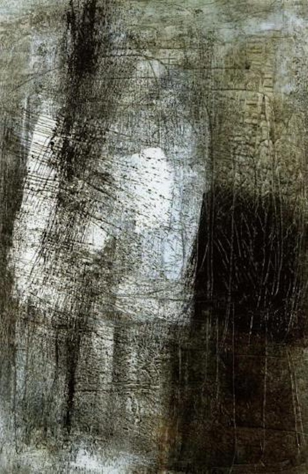 Landscape with figures by Alfredo Chighine