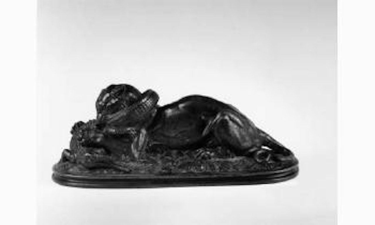 Tigre devorant un gavial by Antoine-Louis Barye