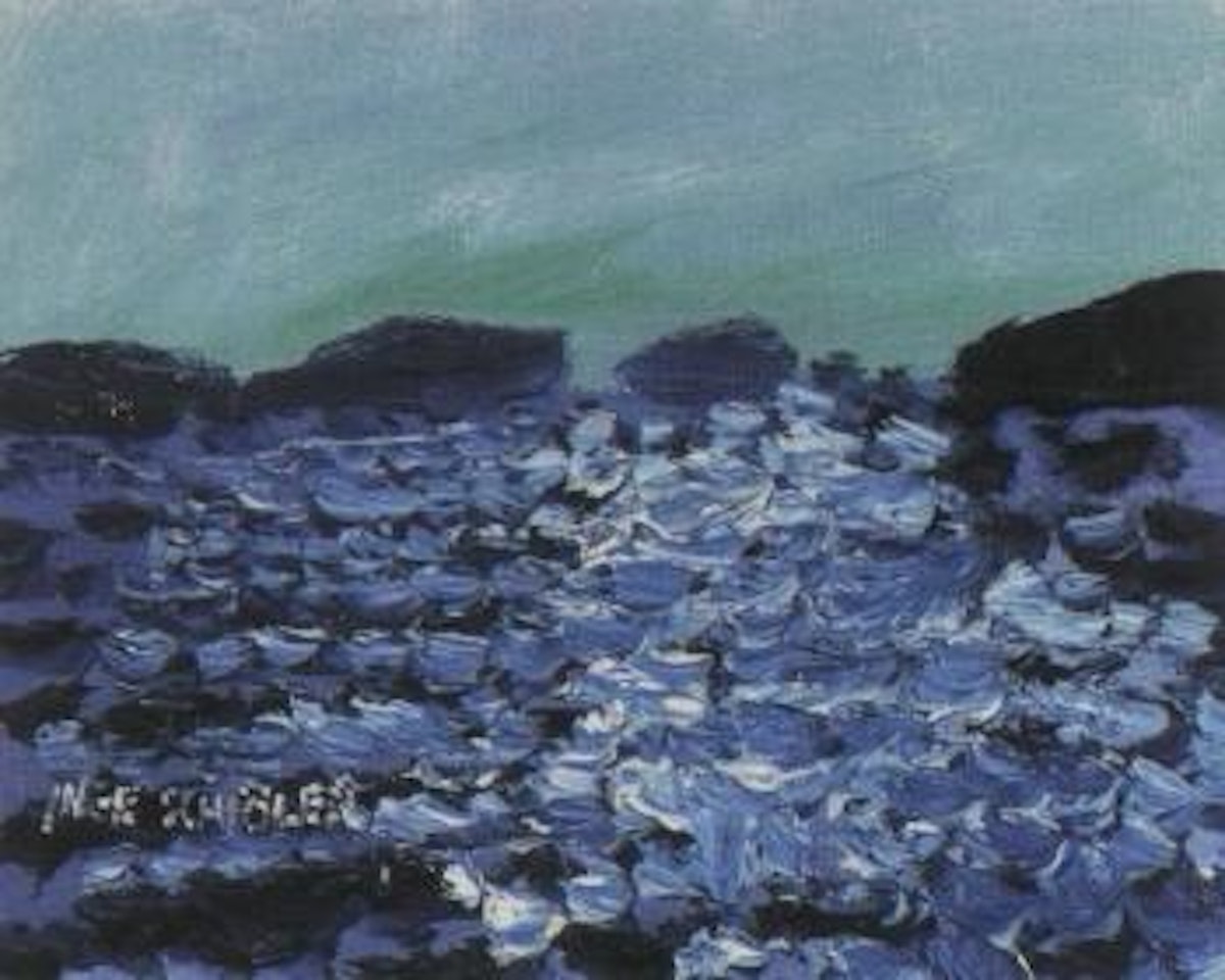 Seascape with waves by Inge Schiöler