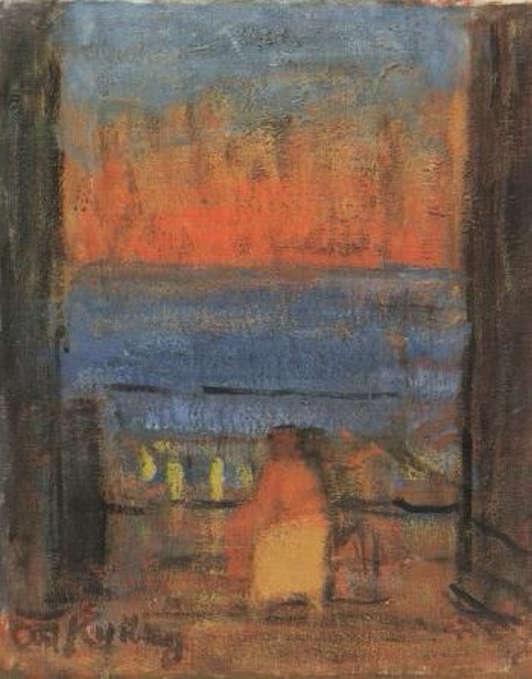 Woman at sunset by Carl Kylberg