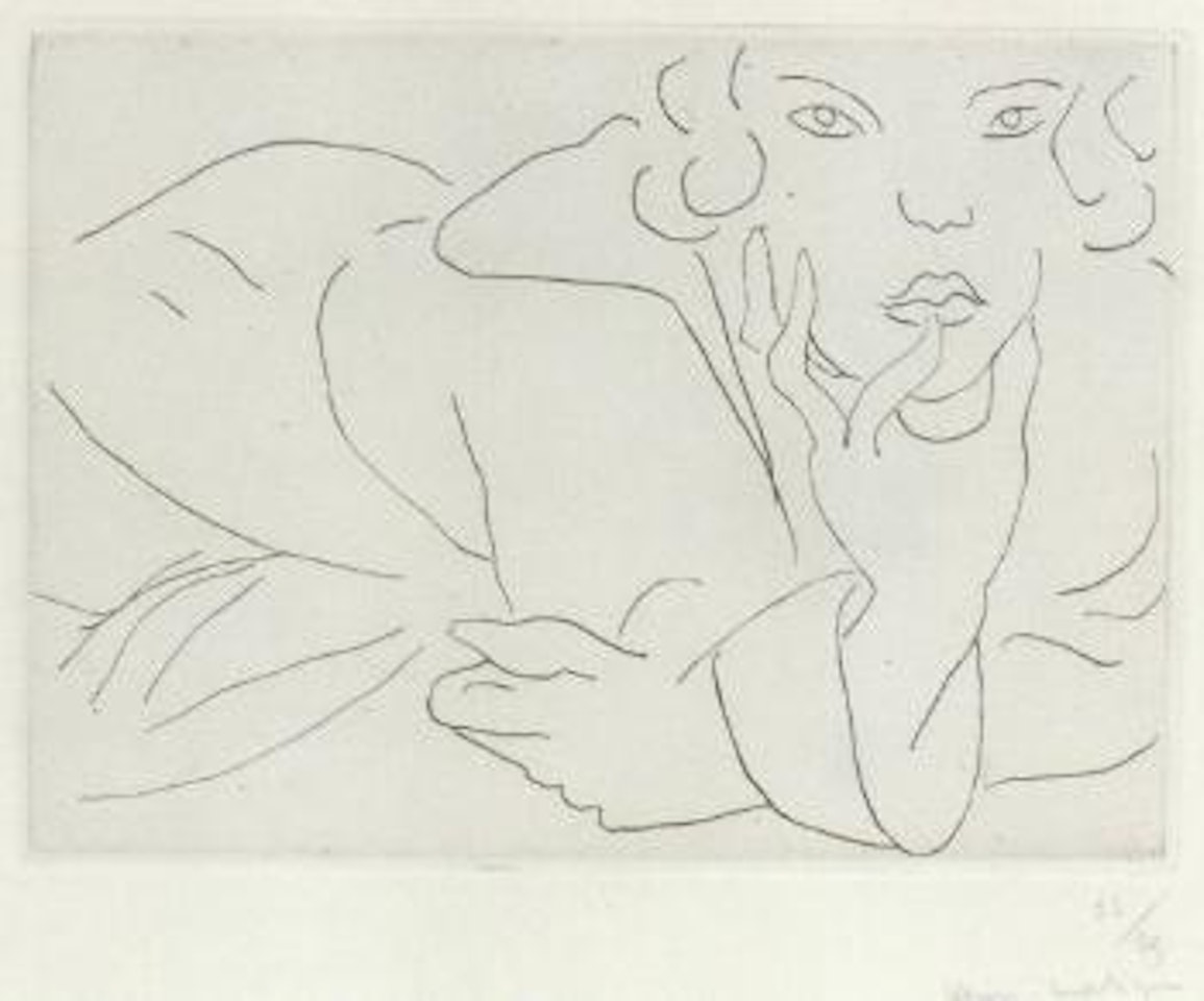 Figure drapee dans un peignoir by Henri Matisse