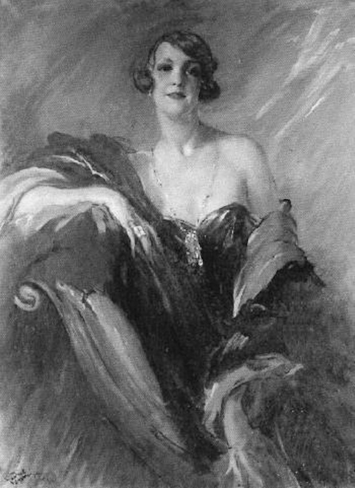 La meridienne, elegante au chale rouge by Jean Gabriel Domergue