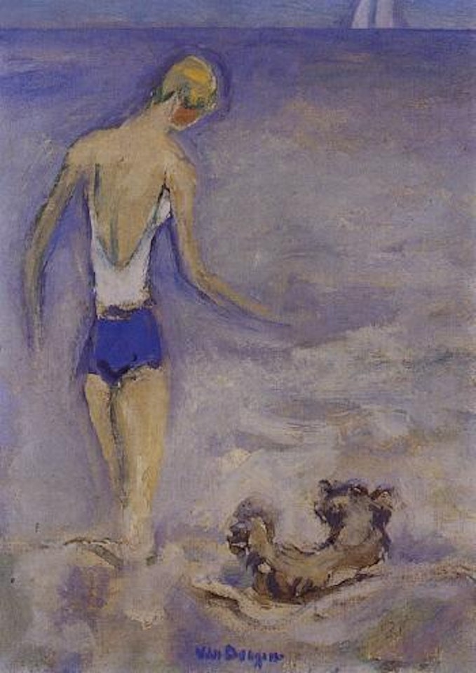 Baigneuse et son chien by Kees van Dongen