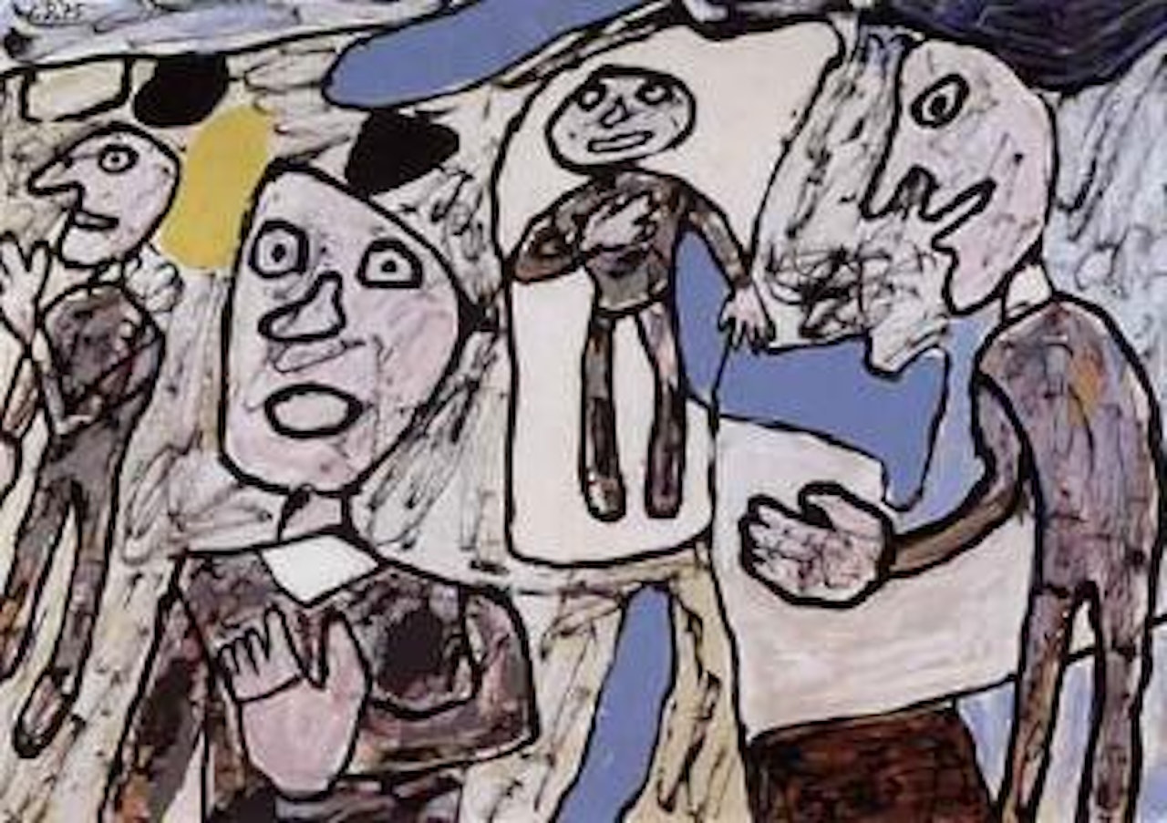 Paysage avec quatre figures by Jean Dubuffet