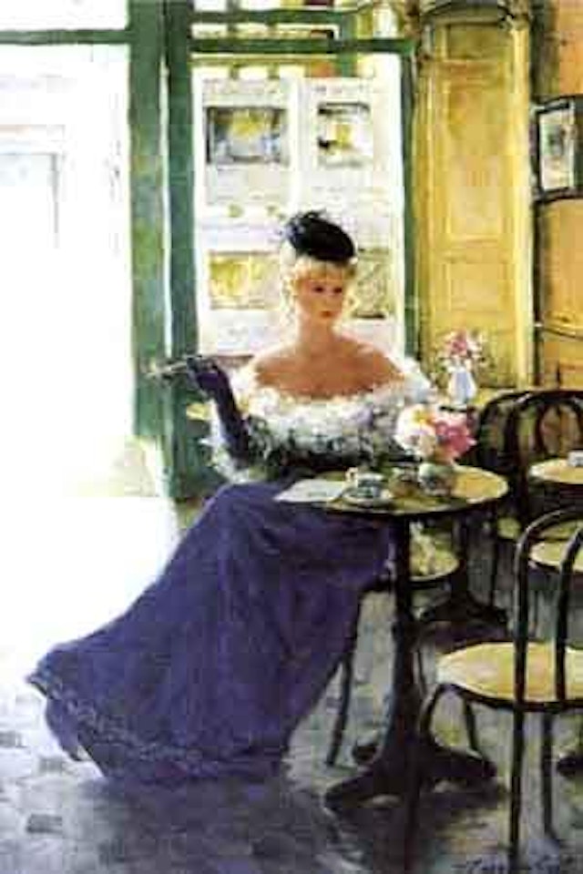 In the cafe by Constantin Razoumov