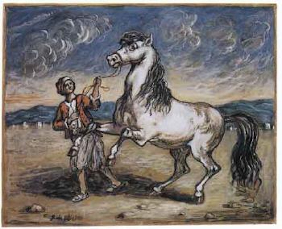 Horse and Oriental man by Giorgio de Chirico
