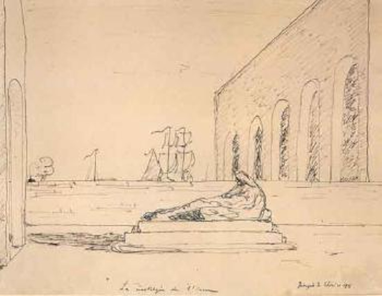 La nostalgie de l'inconnu - Melancholy of the unknown by Giorgio de Chirico