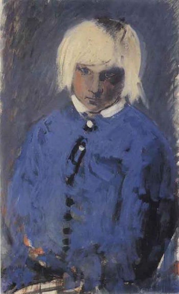 Portrait of girl by Carlo Mattioli