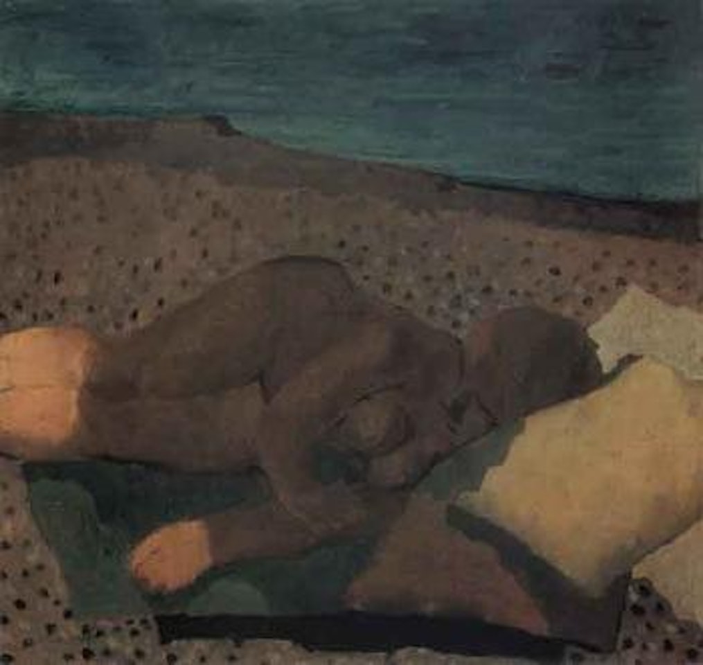 Reclining female nude by Felice Casorati