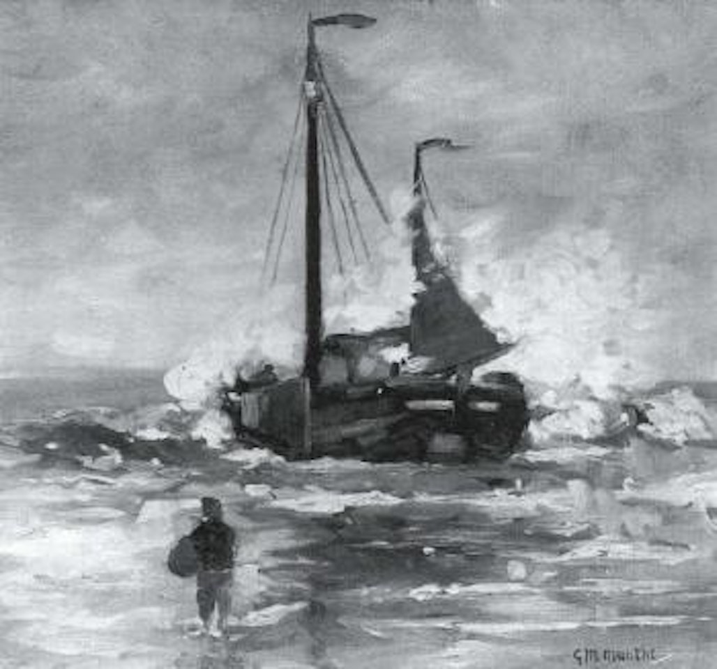 Fishing boat on beach by Gerhard Arij Ludwig Morgenstjerne Munthe