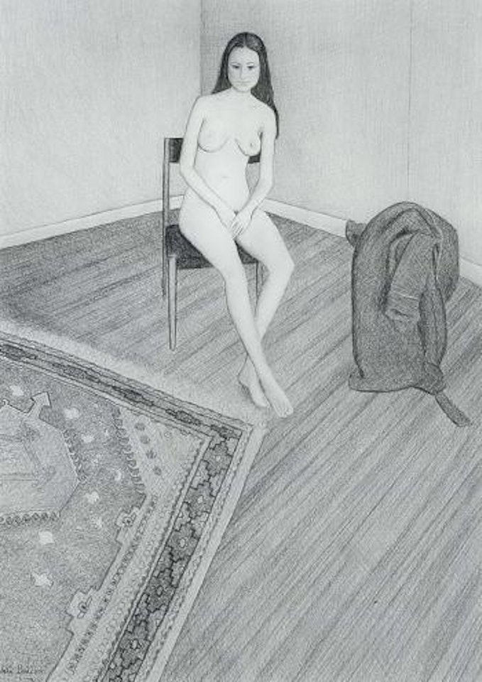 Nude in a kitchen chair by John Brack