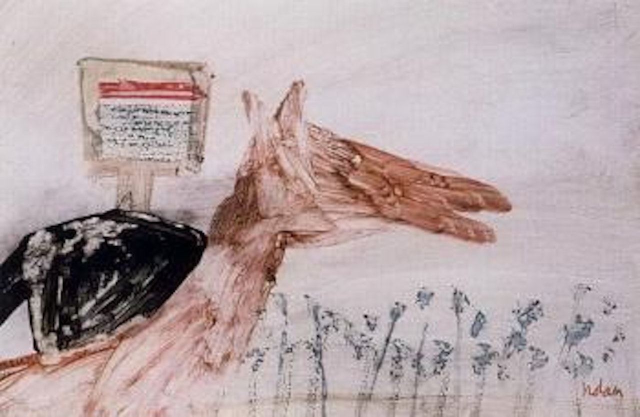 Kelly on horseback by Sidney Nolan