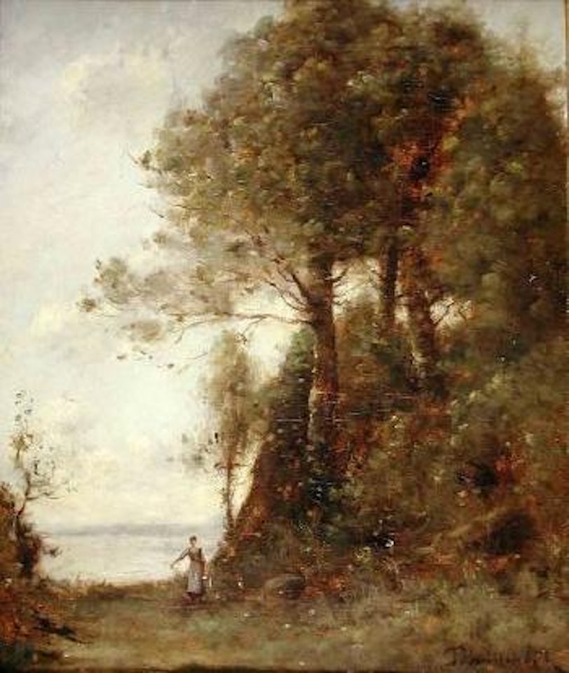 Paysanne dans un paysage by Paul Désiré Trouillebert
