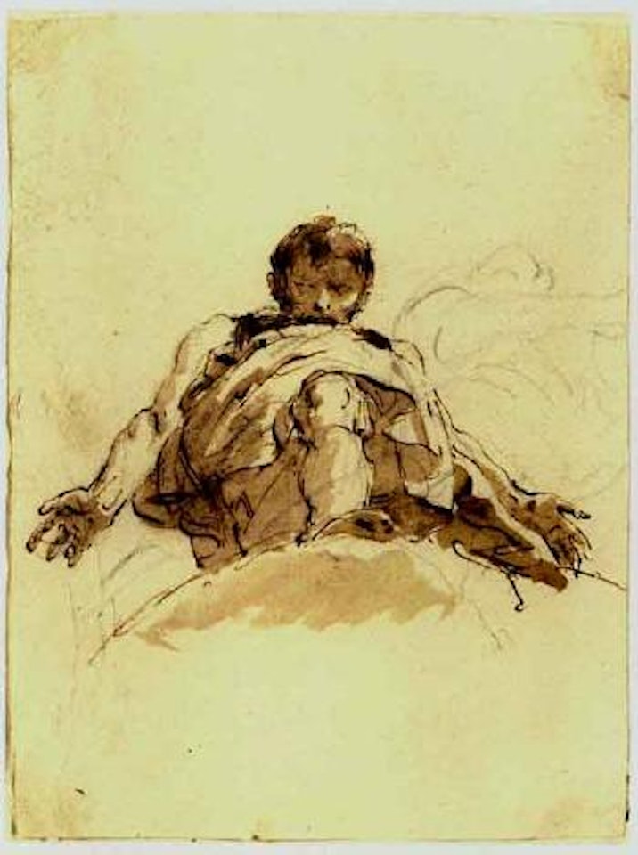 Man on cloud seen from underneath by Giovanni Battista Tiepolo
