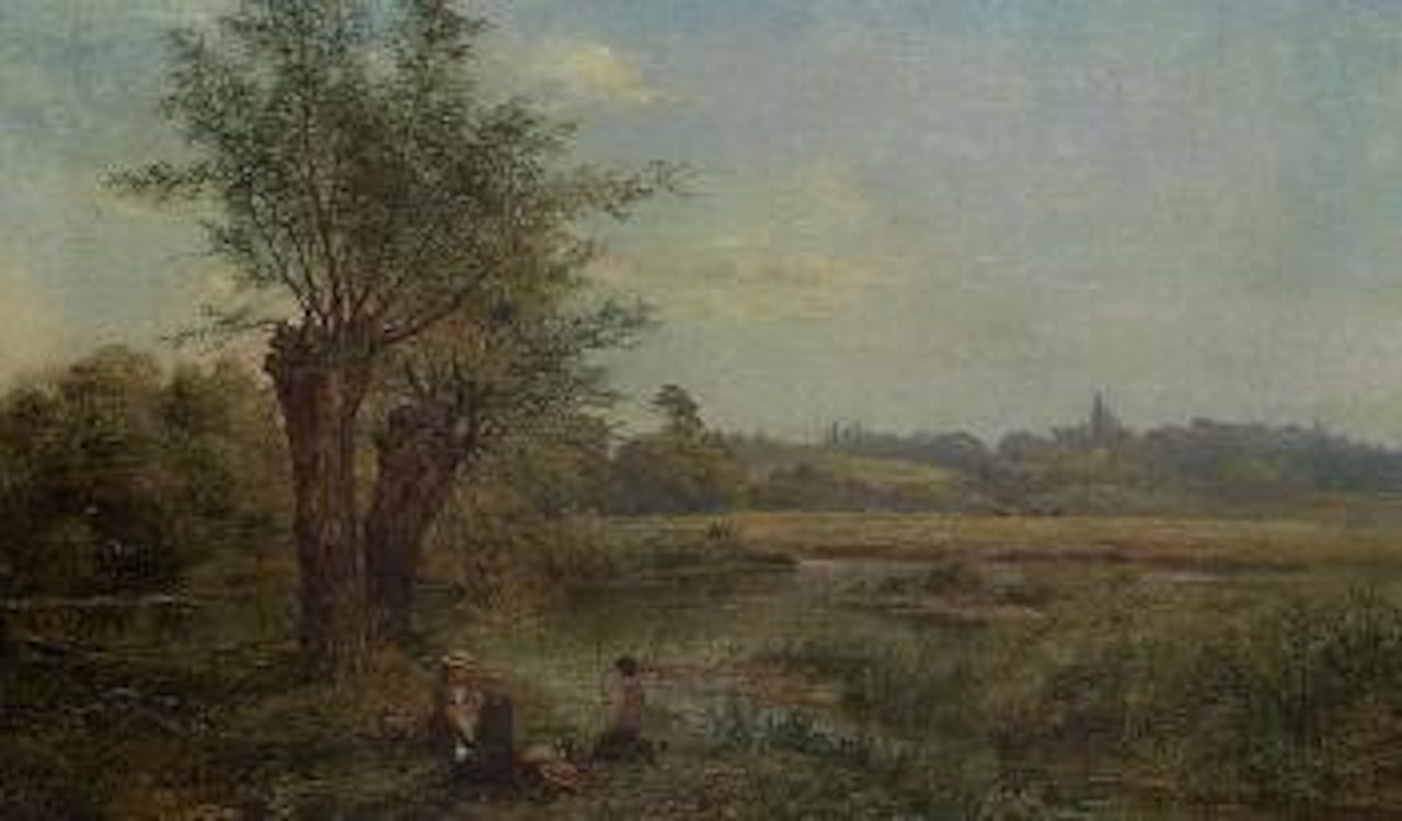 A summer afternoon at Caversham on the River Thames by Alfred de Breanski
