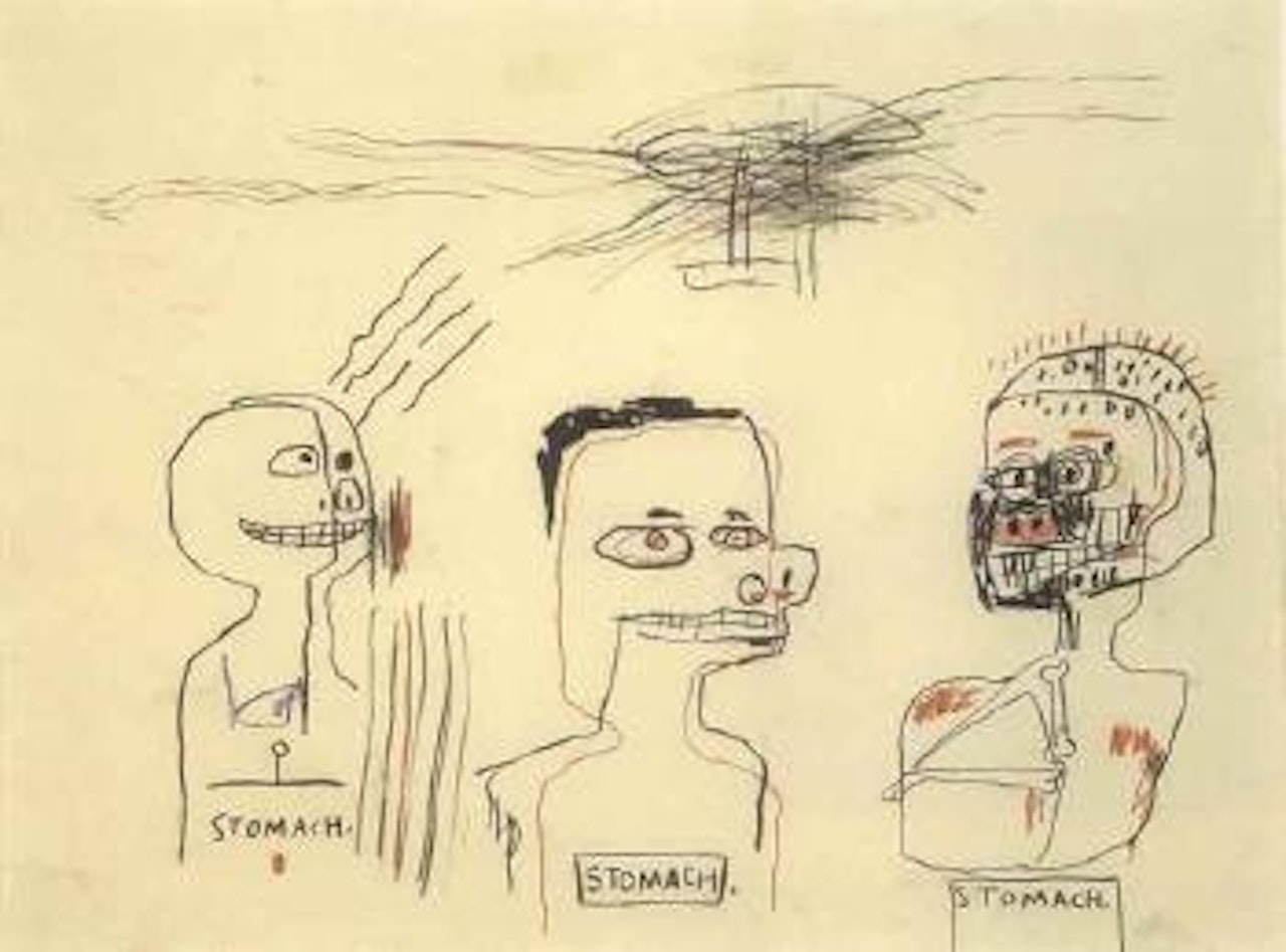 Untitled - stomach by Jean-Michel Basquiat