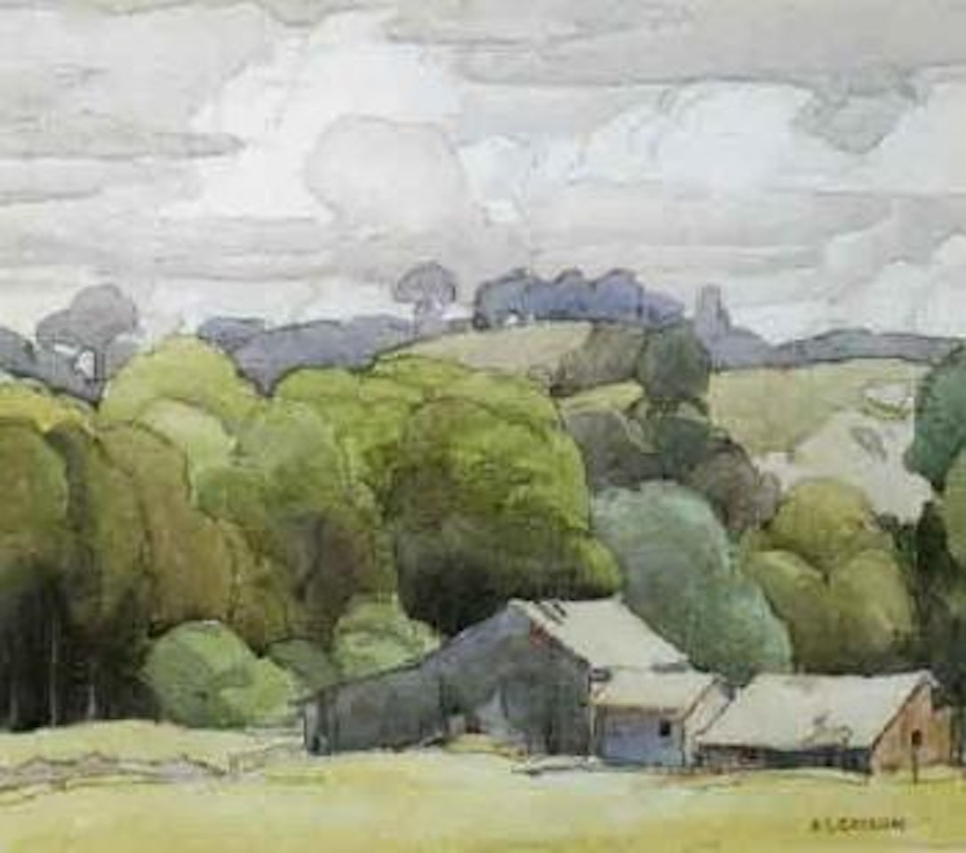 Old house by Alfred Joseph Casson