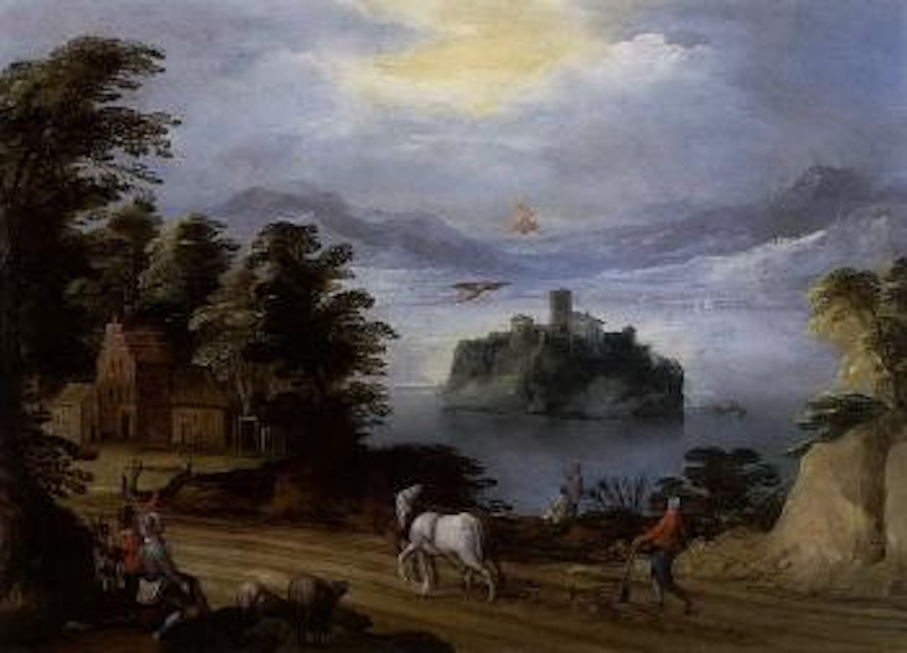 Landscape with the fall of Icarus by Joos de Momper the Younger