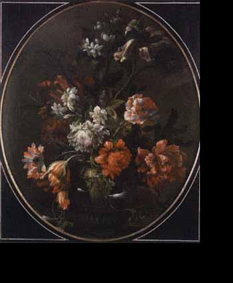 Vase de fleurs sur entablement by Jean Baptiste Monnoyer