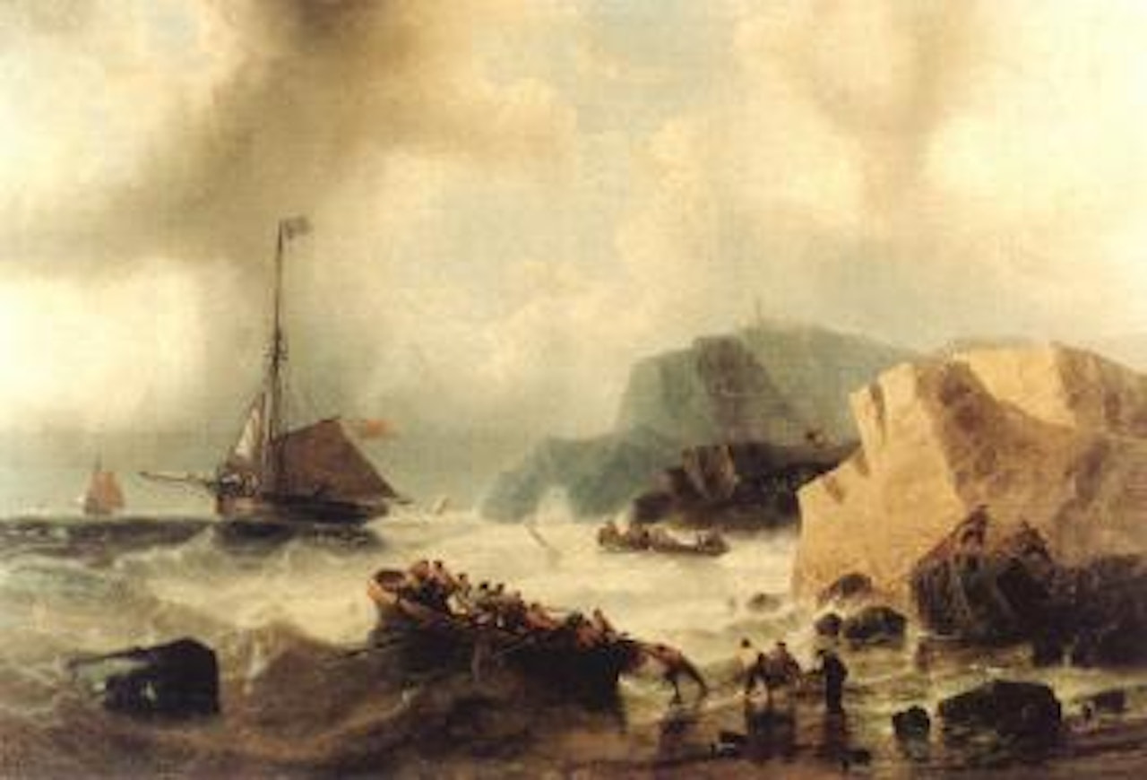 Temps de tempete devant la cote by François Etienne Musin