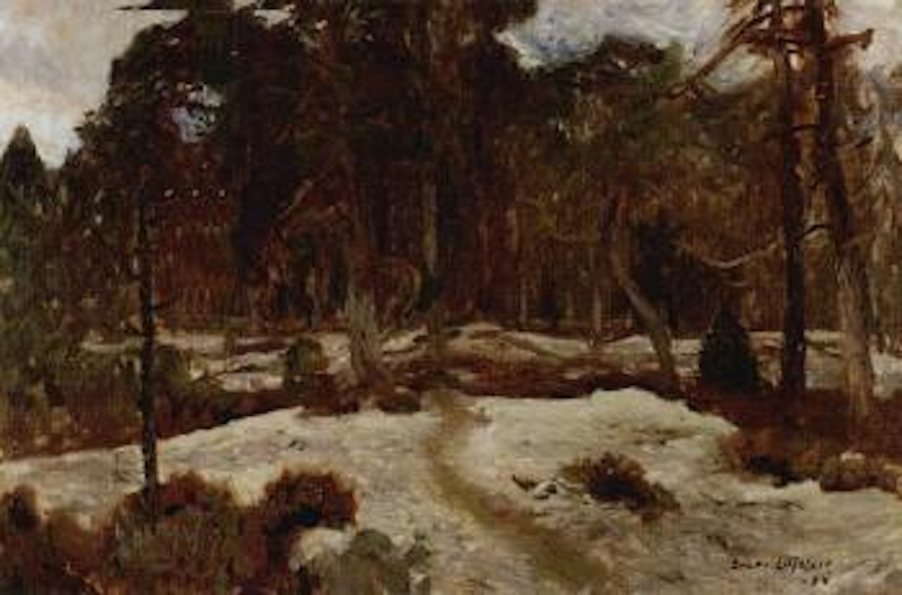 Light hills, late winter landscape by Bruno Liljefors